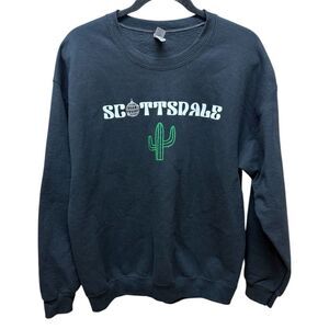 Gildan Scottsdale Black Sweater. Unisex. Fleece Lined. Sz L